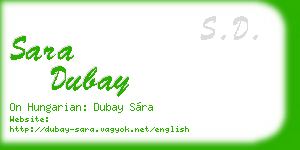 sara dubay business card